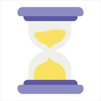 hour glass flat icon design style vector