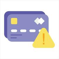 atm card error flat icon design style vector