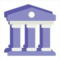 bank flat icon design style vector