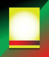 A yellow and red rectangular object with a red stripe vector