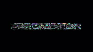 Promotion multicolored text glitch effect animation cinematic title background video