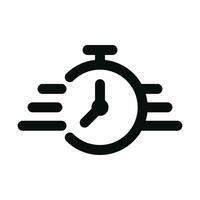 Fast Clock Vector Icon, Fast Service Icon, Quick And Speedy Face Clock, Fast Delivery Sign Vector With Timer, Time Management System, Timely Service, Deadline Concept Business Idea Elements