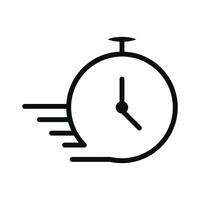 Fast Clock Vector Icon, Fast Service Icon, Quick And Speedy Face Clock, Fast Delivery Sign Vector With Timer, Time Management System, Timely Service, Deadline Concept Business Idea Elements