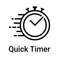 rápido reloj vector icono, rápido Servicio icono, rápido y rápido cara reloj, rápido entrega firmar vector con Temporizador, hora administración sistema, oportuno servicio, fecha límite concepto negocio idea elementos
