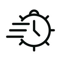 Fast Clock Vector Icon, Fast Service Icon, Quick And Speedy Face Clock, Fast Delivery Sign Vector With Timer, Time Management System, Timely Service, Deadline Concept Business Idea Elements