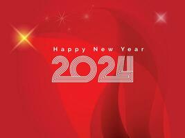 HAPPY NEW YEAR 2024 - Festive New Year's background Holiday greeting card design vector