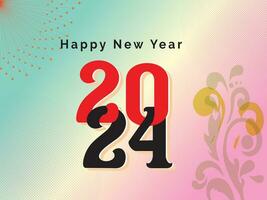 HAPPY NEW YEAR 2024 - Festive New Year's background Holiday greeting card design vector