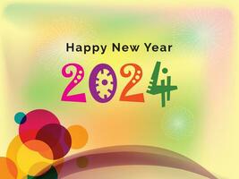 HAPPY NEW YEAR 2024 - Festive New Year's background Holiday greeting card design vector