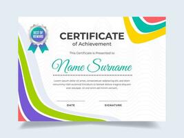 Simple certificate design template. Suitable for employee appreciation to the company vector