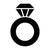 Ring Icon Silhouette vector