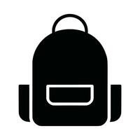 icono de mochila escolar vector