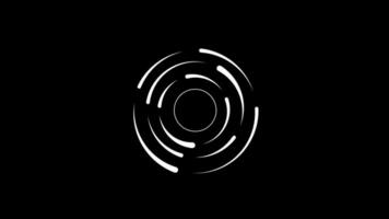 White Circle Rotation Animation Video
