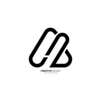 Letter a c b creative line art modern unique monogram logo. ac logo. ab logo. cb logo vector