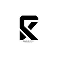 Letter Rk or Kr initial modern typography shapes alphabet monogram abstract logo. R logo. K logo vector