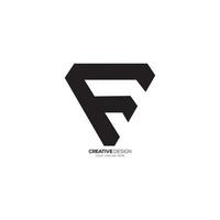Letter Fe initial with diamond shape creative abstract flat monogram logo concept. F logo. E logo vector