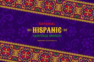 National hispanic heritage month festival banner vector