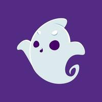 Cartoon cute halloween ghost monster character vector