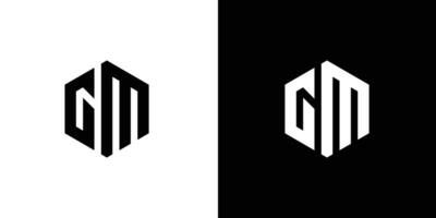 letra sol metro polígono, hexagonal mínimo y profesional logo diseño en negro y blanco antecedentes vector