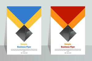 Geometric business company A4 flyer template vector