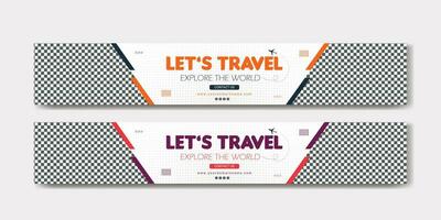 Tour and Travel Social Media Banner Design vector