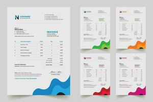 Invoice minimal design template. Bill form business invoice accounting. Modern and creative corporate business invoice template Company business invoice template vector