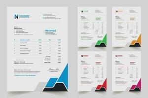 Invoice minimal design template. Bill form business invoice accounting. Modern and creative corporate business invoice template Company business invoice template vector