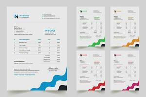 Invoice minimal design template. Bill form business invoice accounting. Modern and creative corporate business invoice template Company business invoice template vector