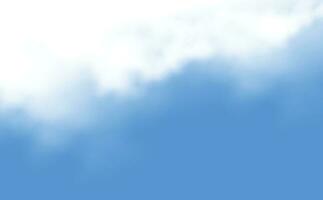 Background with clouds on blue sky. Vector background