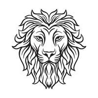 león cabeza mano dibujado ilustraciones para el diseño de ropa, pegatinas, tatuaje etc vector