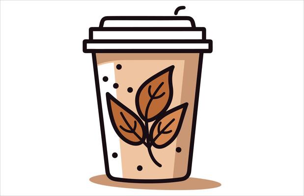Pumpkin Spice Latte Coffee vector, Fall Latte Coffee illustration, Autumn Coffee