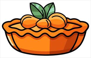 calabaza tarta vector ilustración, un todo tarta, un rebanada, y un todo tarta con un rebanada desaparecido