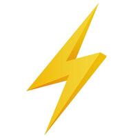 Thunder icon emoji vector