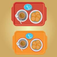 evening snacks  vector art