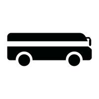 autobús icono silueta vector