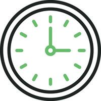 Wall Clock Icon Image. vector