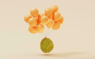 The fruit durian, delicious fruit, 3d rendering. photo