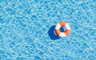 inflable nadando anillo, verano y nadando temas, 3d representación. foto
