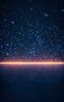 Glowing particles, abstract stardust background, 3d rendering. photo