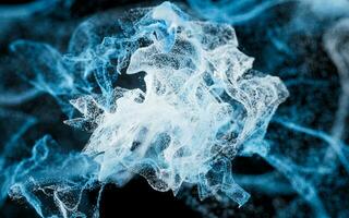 Abstract wave particles, diffuse powder, 3d rendering. photo