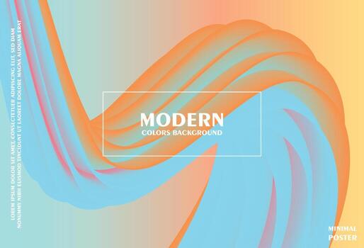 Abstract background with gradient effect. Modern colorful flow poster. Wave Liquid shape. vector