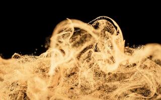 Abstract wave particles, diffuse powder, 3d rendering. photo