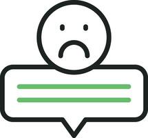 Sad Review Icon Image. vector