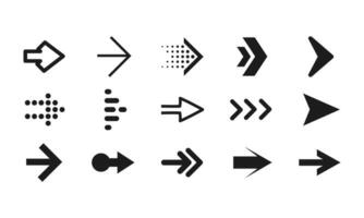 set cursor arrows vector icon