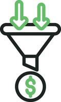 Sale Funnel Icon Image. vector