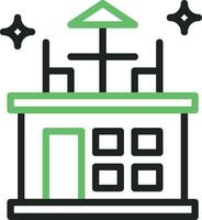 Rooftop Icon Image. vector
