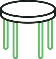 Round Table Icon Image. vector