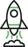 Rocket Launch Icon Image. vector