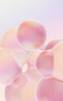 Transparent gradient bubbles, 3d rendering. photo