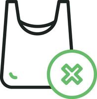 No Plastic Bags Icon Image. vector