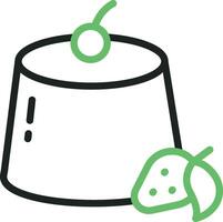 Pudding Icon Image. vector